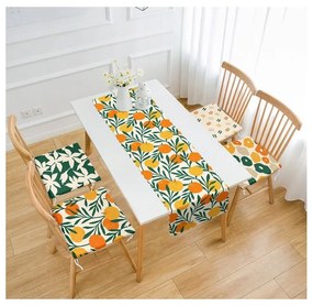 Set napron de masă și perne de scaun 5 buc. Orange – Mila Home