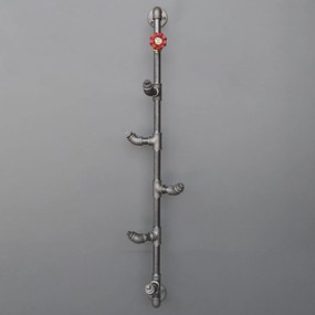 Cuier BORURAF080, argintiu, metal, 15x15x100 cm