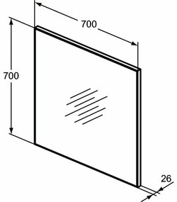 Oglinda Ideal Standard S 70x70 cm