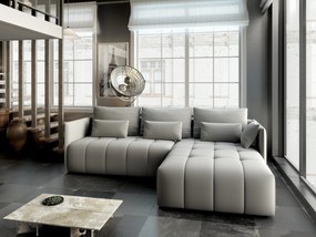 Colțar extensibil dumonde cu ladă de depozitare si sezut confortabil din spuma high-density, Malta Royal Grey II 235x185 cm