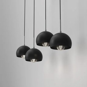 Lustră pe cablu COOL 4xE27/60W/230V neagră