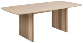 Masă de dining albă cu aspect de lemn de stejar 105x220 cm Christo – Actona