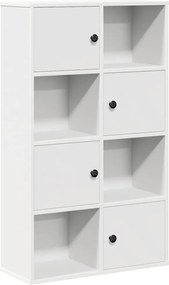 vidaXL Bibliotecă albă 60x24x101,5 cm din lemn prelucrat