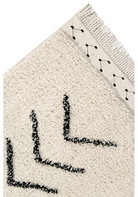 Covor crem lavabil/țesut manual din bumbac 140x210 cm Bereber Rhombs – Lorena Canals