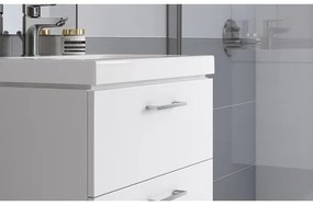 Cersanit S801-146-DSM - Dulap suspendat pentru baie cu lavoar LARA COMO, alb