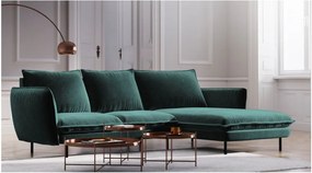 Colțar cu șezlong pe partea dreaptă Cosmopolitan Design Vienna, verde petrol