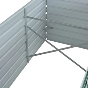 Strat inaltat de gradina, verde, 240x80x45 cm, otel galvanizat 1, Verde, 240 x 80 x 45 cm