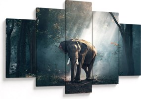Tablou cu elefant în djunglă (150x105 cm)