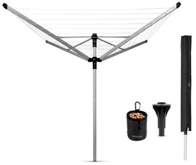 Brabantia Lift-O-Matic Advance spațiu exterior 90300255, 60 m, Înălțime reglabilă, Ancoră pentru beton, Cutie, Geantă cu cleme, Rezistent la coroziune, Inox