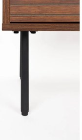 Comodă maro cu aspect de lemn de nuc 110x74x40 cm Stripes – White Label