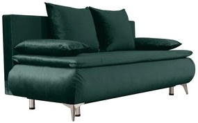 Canapea extensibila Sofie Lux, 203x92x86 cm, 3 locuri, lada pentru depozitare, verde pin