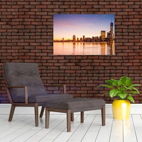 Tablou cu oraș în apus de soare (90x60 cm)