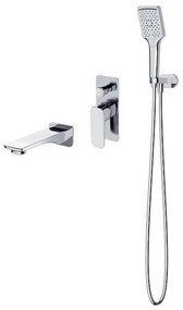 Cersanit S952-039 - Set cadă cu baterie încastrată LARGA crom lucios