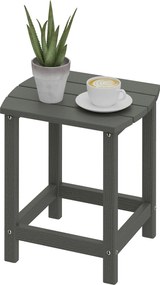 Outsunny Masă de grădină, masă de balcon rezistentă la intemperii din HDPE, masă de exterior, masă de camping pentru grădină terasă balcon 48x37x46 cm Gri | Aosom Romania