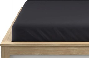 Cearsaf Jersey cu lycra antracit 90 x 200 cm