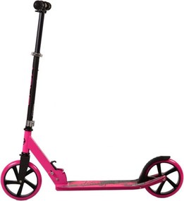 Trotineta din aluminiu NOVOKIDS™ Storm Scooter, maxim 100 kg, Functie Super Brake, Maner reglabil pe inaltime, Diametru roata 200 mm, Roz