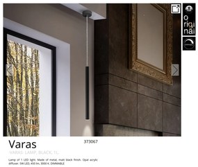 Pendul LED dimabil design modern minimalist Varas negru SV-373067
