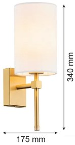 Lampă de perete ABRUZZO 1xE14/7W/230V alamă/albă Argon 8034