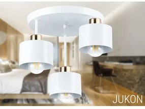 Lustră pe tijă 3xE27/35W/230V d. 30 cm alb/auriu