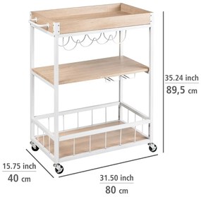 Măsuță de servire cu roți 40x80 cm Rustico – Wenko