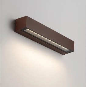 Aplica exterior corten liniara 38cm IP65 LED CCT PRISMATIC