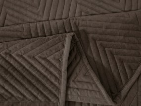 Cuvertura de pat de catifea ARROW VELVET, maro inchis Dimensiune: 170 x 210 cm