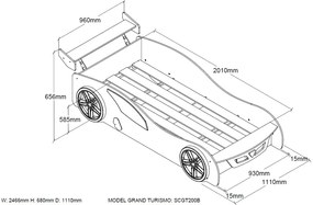 Set CARBED format din GRAND TURISMO și SALTEA PAT COPIIua asortată.