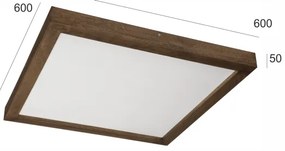 Brilagi-LED Corp de iluminat pentru baie WOODY FRAME LED/40W/230V 60x60 cm IP44 stejar/nuc