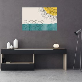 Tablou - pictură abstractă de plajă N⁰1 (90x60 cm)
