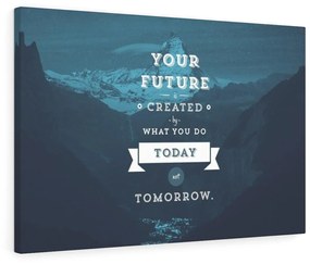 Tablou canvas Motivational Your Future Created - 60x40 cm 60x40 cm