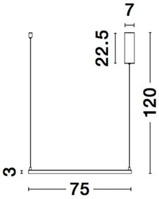 Lustra suspendata LED dimabila design modern ETERNA negru NVL-9990734