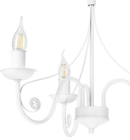 Lustră pe lanț DONATO 3xE14/40W/230V alb
