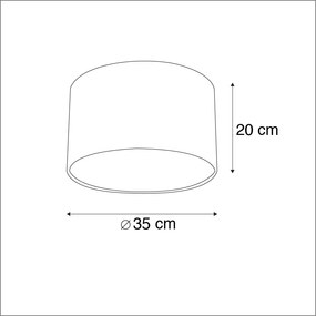 Abajur din catifea cu design de crocodil și interior auriu 35/35/20