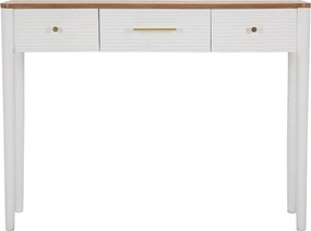 Consola, Matera, Mauro Ferretti, 107 x 37 x 80 cm, lemn frasin/lemn pin/MDF/fier, alb/maro