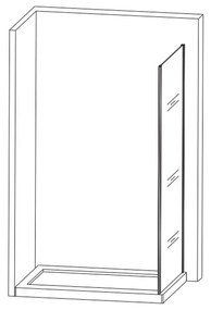 Perete fix dus sticla cu cadru metalic 80x190 cm Sanswiss, Ocelia 800x1900 mm