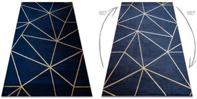 Exclusiv EMERALD covor 1013 glamour, stilat, geometric albastru inchis / aur
