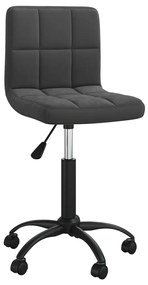 vidaXL Scaun de bucătărie pivotant, negru, catifea