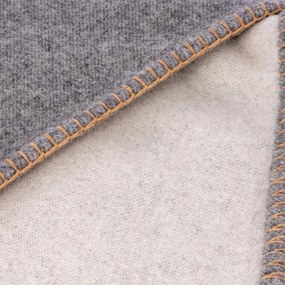 Pătură gri din amestesc de lână 145x200 cm Ahwi – Blomus