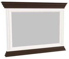 Oglinda Luxus Alb/Nuc lemn masiv 110 x 6.5 x 70cm