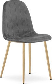 Scaun de masa PADVA VELVET, gri inchis