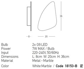 Aplica design decorativ modern MARBLE 2L