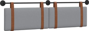 vidaXL Cap de pat suspendat Gri deschis 190 x 55 x 5 cm PU antic