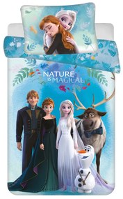 Disney Regatul de gheață Nature is Magical așternut de pat pentru copii 100×135 cm, 40×60 cm