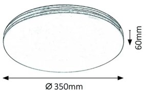 Rabalux 3347 - Plafonieră LED OSCAR 18W/230V