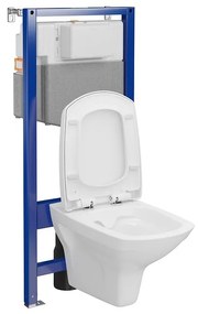 Set vas wc suspendat Carina CleanOn cu capac soft close si rezervor incastrat C37 Aqua 50
