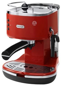 Espressor DeLonghi Icona ECO311.R, 1100W, 1.4l, 15 bar, Cafe macinata si capsule E.S.E., Disc crema, Duza abur,Rosu