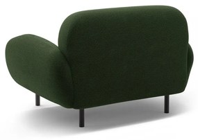 Fotoliu verde cu tapițerie din țesătură bouclé Poppy – Micadoni