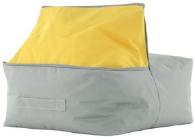 Fotoliu tip sac, gri/material textil verde, ALIMOR