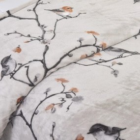 Lenjerie de pat gri din micropluș/cocolino pentru pat de o persoană 140x200 cm Ronja – My House