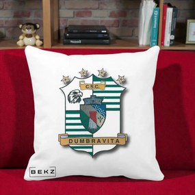 Perna Personalizata CSC Dumbravita Fotbal, 40x40 cm, Alba Mata, Husa Detasabila, Perna Inclusa, BEKZ®